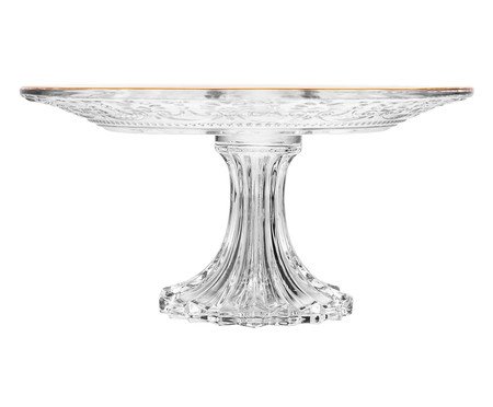 Prato com Pé com Fio Dourado Mauve | Westwing