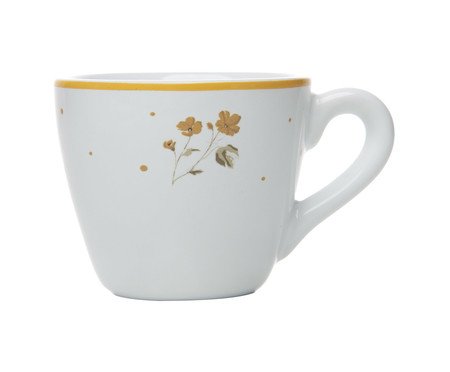 Xícara para Café com Pires Doce Encanto Amarelo | Westwing