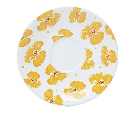 Xícara para Café com Pires Doce Encanto Amarelo | Westwing