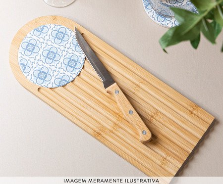 Jogo de Bandeja Estreita com Tábua e Faca Moisa | Westwing