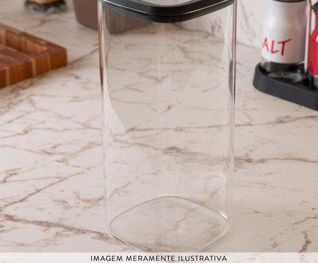 Porta-mantimento Square Cinza - 1,7L | Westwing