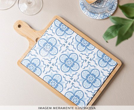 Jogo de Tábua e Bandeja Mosaico Bambu | Westwing