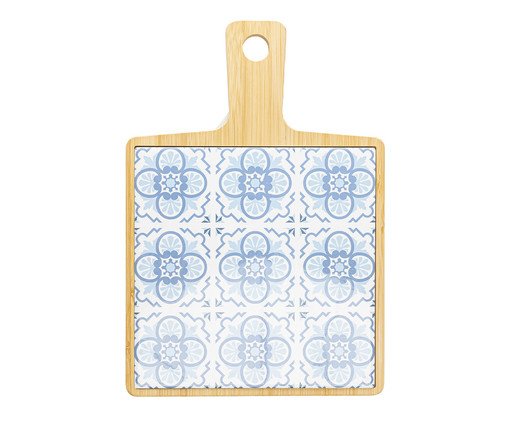 Jogo de Tábua e Bandeja Mosaico Bambu, blue | WestwingNow