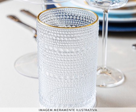 Copo Alto com Fio Dourado Dots | Westwing