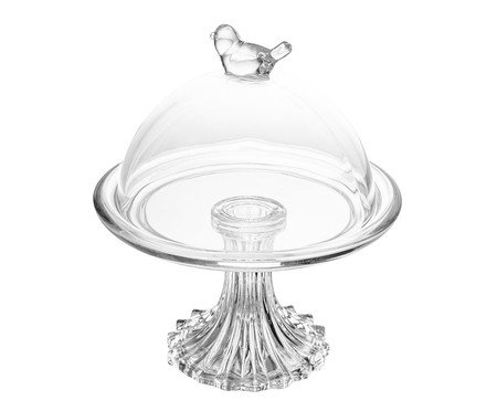 Prato para Doce com Pé e Tampa Bird | Westwing