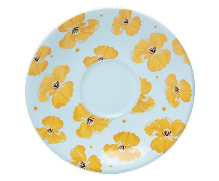 Xícara para Café com Pires Doce Encanto Azul Claro | Westwing