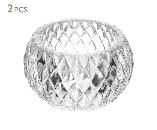 Jogo de Porta-Velas Spikes, transparent | WestwingNow