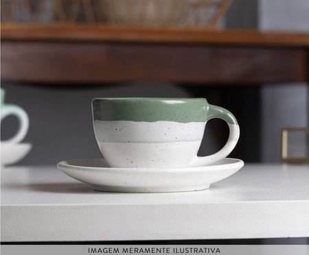 Jogo de Xícaras para Café Ombré Verde | Westwing