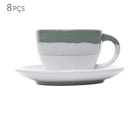 Jogo de Xícaras para Café Ombré Verde | Westwing