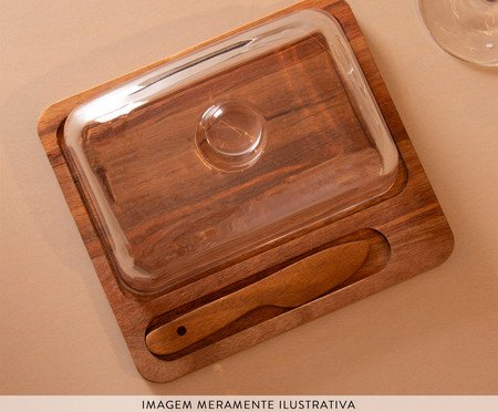 Manteigueira com Faca Lignum | Westwing