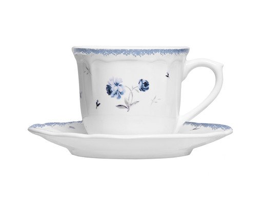 Xícara para Chá com Pires Florescer Azul, blue | WestwingNow