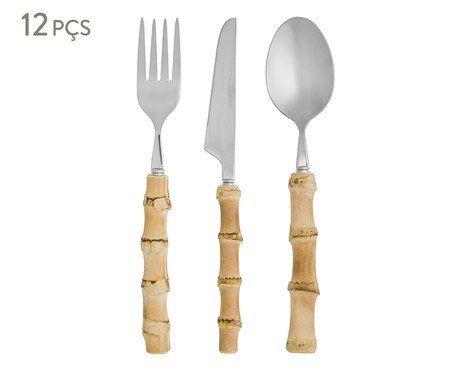 Faqueiro de Aço Inox Bambum Tulum | Westwing