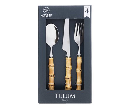 Faqueiro de Aço Inox Bambum Tulum | Westwing