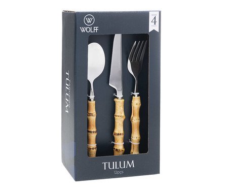 Faqueiro de Aço Inox Bambum Tulum | Westwing