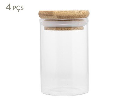 Jogo de Porta-Mantimentos Bambu Wolff - 90ml