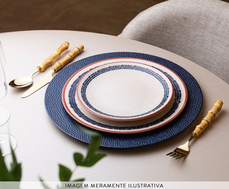 Faqueiro de Aço Inox Bambum Tulum Dourado | Westwing