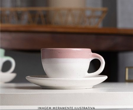 Jogo de Xícaras para Café Ombré Rosa | Westwing