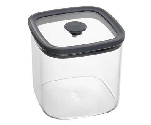 Porta-mantimento Square Cinza - 700ml, transparent | WestwingNow
