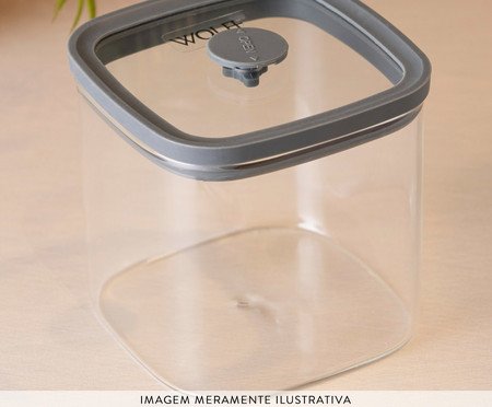 Porta-mantimento Square Cinza - 700ml | Westwing