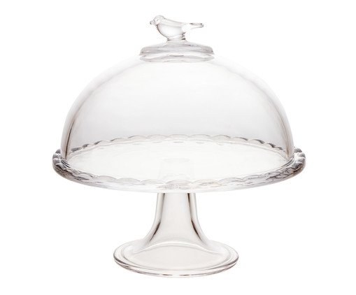 Prato com Pé com Tampa Bird, transparent | WestwingNow