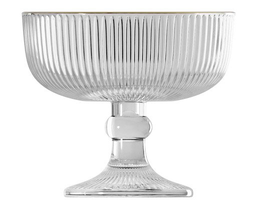 Taça para Sobremesa com Fio Dourado Lines, transparent | WestwingNow