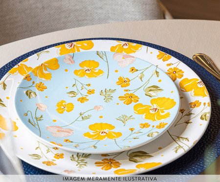 Prato para Sobremesa Doce Encanto Azul Claro | Westwing