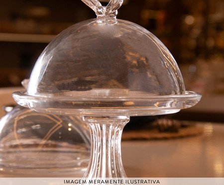 Prato para Doce com Pé e Tampa Bee | Westwing