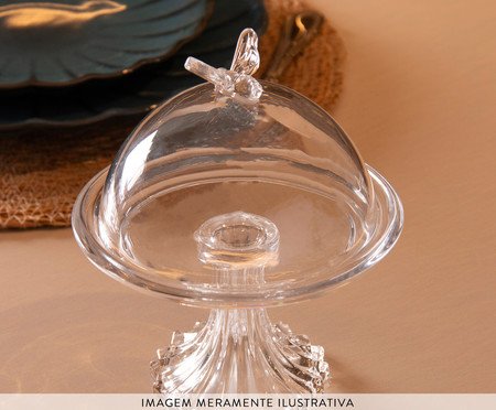 Prato para Doce com Pé e Tampa Bee | Westwing