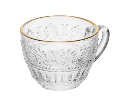 Jogo de Xícaras para Chá com Fio Dourado Mauve | Westwing