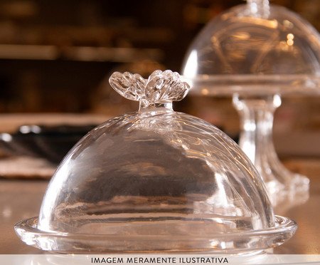 Prato para Doce com Tampa Butterfly | Westwing