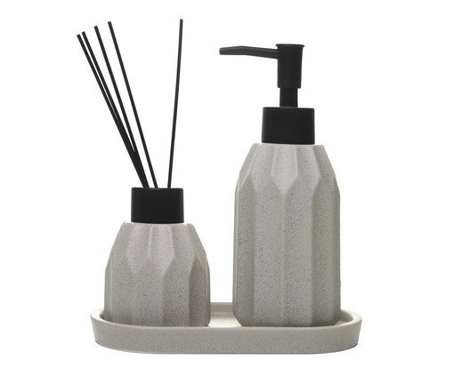 Jogo para Banheiro Aromatta Cinza, grey | WestwingNow