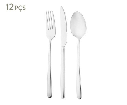 Faqueiro de Aço Inox Viena, silver or metallic | WestwingNow