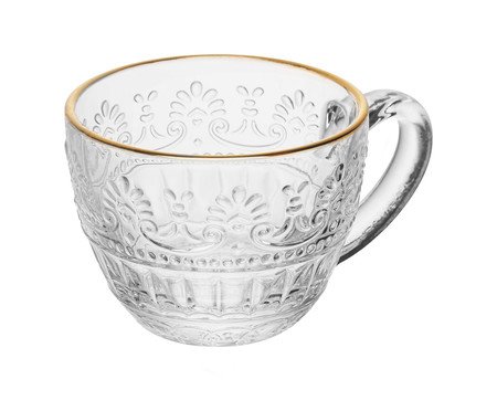 Jogo de Xícaras para Café com Fio Dourado Mauve | Westwing