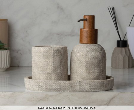 Suporte para Banheiro Linen Bege | Westwing