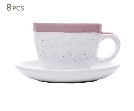 Jogo de Xícaras para Chá Ombré Rosa | Westwing