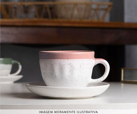 Jogo de Xícaras para Chá Ombré Rosa | Westwing