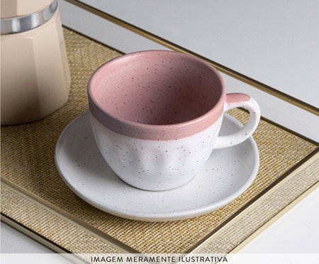 Jogo de Xícaras para Chá Ombré Rosa | Westwing