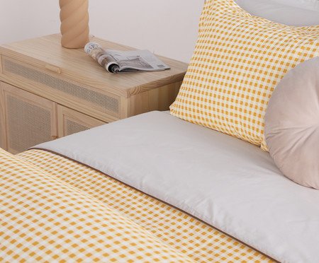 Duvet Mini Vichy Mostarda 200 Fios | Westwing
