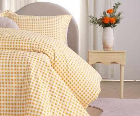 Duvet Mini Vichy Mostarda 200 Fios | Westwing