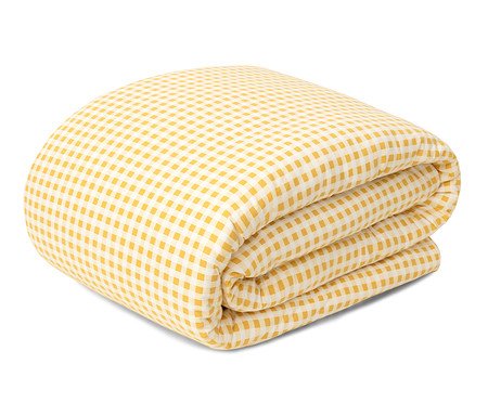 Duvet Mini Vichy Mostarda 200 Fios | Westwing