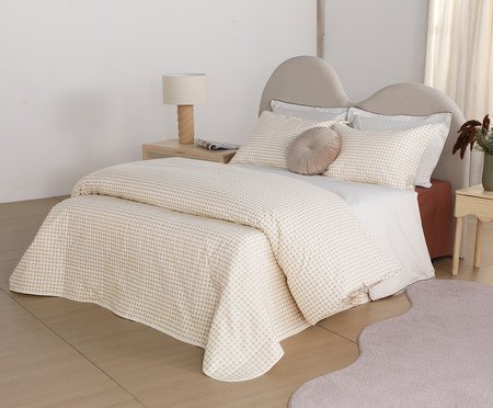 Duvet Mini Vichy Areia 200 Fios | Westwing