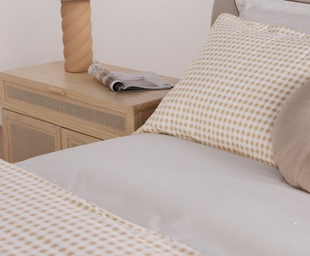 Duvet Mini Vichy Areia 200 Fios | Westwing
