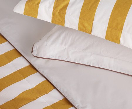 Jogo de Lençol Listras Bold Mostarda 200 Fios | Westwing