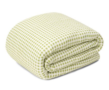 Duvet Mini Vichy Verde Oliva 200 Fios | Westwing