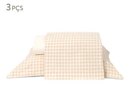 Jogo de Lençol Mini Vichy Areia | Westwing