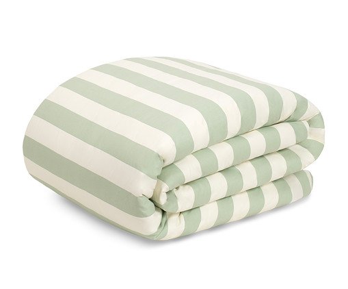 Duvet Listras Bold Verde Menta 200 Fios, green | WestwingNow