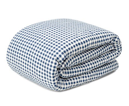 Duvet Mini Vichy Azul Marinho 200 Fios | Westwing