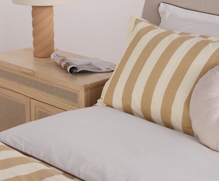 Duvet Listras Bold Areia 200 Fios | Westwing