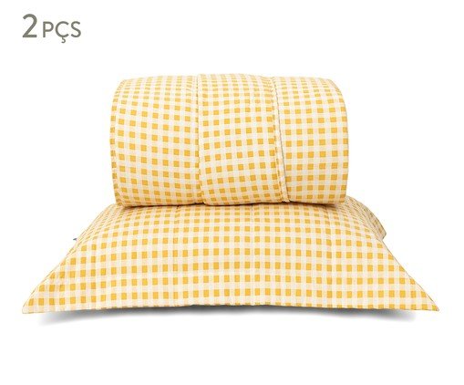 Jogo de Cobre-Leito Mini Vichy Mostarda, yellow | WestwingNow