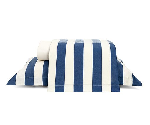 Jogo de Lençol Listras Bold Azul Marinho, blue | WestwingNow